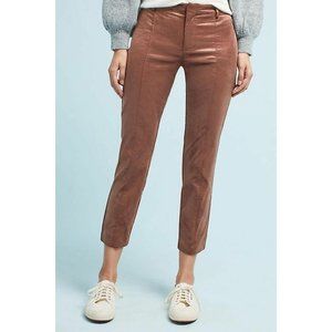 Womens Size 8 Anthropologie The Essential Slim Trousers in Copper Velveteen